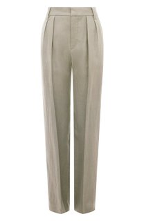 Брюки из вискозы и льна Brunello Cucinelli