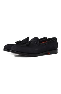 Замшевые лоферы Hill Santoni