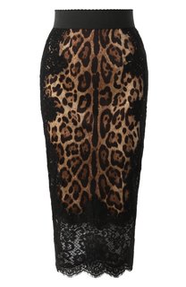 Юбка из хлопка и шелка Dolce & Gabbana