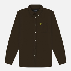 Мужская рубашка Lyle & Scott Plain Oxford, цвет оливковый, размер L