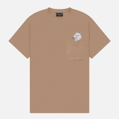 Мужская футболка RIPNDIP Cobra Nerm Pocket, цвет бежевый, размер XL
