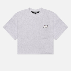 Женская футболка RIPNDIP Lord Nermal Cropped Pocket, цвет серый, размер L