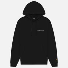 Мужская толстовка Lyle & Scott Embroidered Hoodie, цвет чёрный, размер M