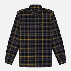 Мужская рубашка Lyle & Scott Check Flannel, цвет чёрный, размер M