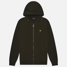 Мужская толстовка Lyle & Scott Hybrid Zip Hoodie, цвет оливковый, размер XL