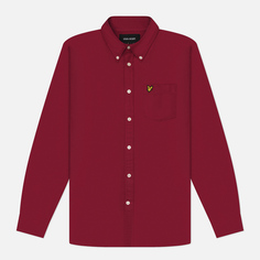 Мужская рубашка Lyle & Scott Plain Oxford, цвет бордовый, размер M