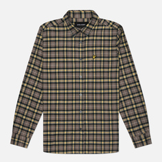 Мужская рубашка Lyle & Scott Check Flannel, цвет бежевый, размер XXL