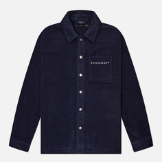 Мужская рубашка Lyle & Scott Embroidered Fleece Overshirt, цвет синий, размер M