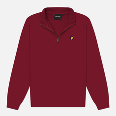 Мужская толстовка Lyle & Scott Loopback 1/4 Zip, цвет бордовый, размер M