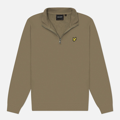 Мужская толстовка Lyle & Scott Loopback 1/4 Zip, цвет оливковый, размер S