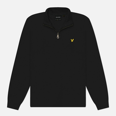 Мужская толстовка Lyle & Scott Interlock Quarter Zip, цвет чёрный, размер M