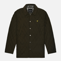 Мужская стеганая куртка Lyle & Scott Quilted, цвет оливковый, размер L