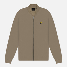 Мужская куртка бомбер Lyle & Scott Jersey, цвет бежевый, размер S