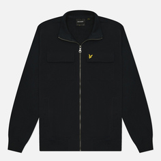Мужская куртка ветровка Lyle & Scott Hybrid Zip Track, цвет чёрный, размер S