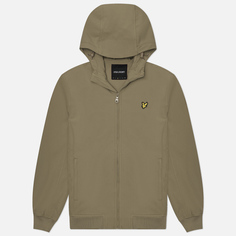 Мужская куртка ветровка Lyle & Scott Fleece Back Softshell, цвет бежевый, размер M