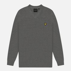 Мужской свитер Lyle & Scott Cotton Merino V-Neck, цвет серый, размер M
