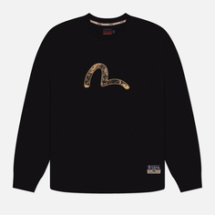 Мужской лонгслив Evisu Heritage Seagull Brocade Applique, цвет чёрный, размер XL
