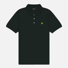 Мужское поло Lyle & Scott Plain Regular Fit, цвет зелёный, размер S