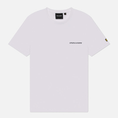 Мужская футболка Lyle & Scott Embroidered Script Logo Regular Fit, цвет белый, размер M