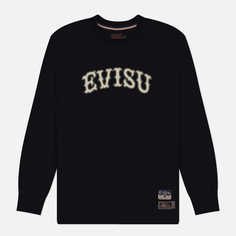Мужской лонгслив Evisu Heritage Logo Kamon Printed, цвет чёрный, размер M