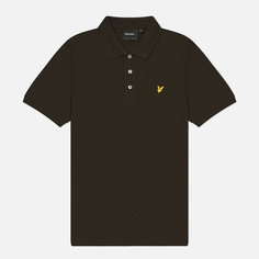 Мужское поло Lyle & Scott Plain Regular Fit, цвет оливковый, размер L