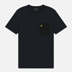 Мужская футболка Lyle & Scott Woven Pocket, цвет синий, размер S