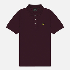 Мужское поло Lyle & Scott Plain Regular Fit, цвет бордовый, размер S