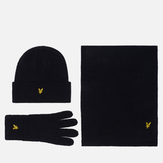 Подарочный набор Lyle & Scott Glove & Scarf & Beanie, цвет синий