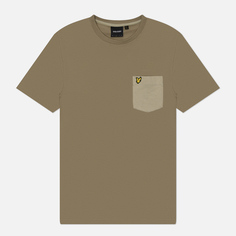 Мужская футболка Lyle & Scott Tonal Pocket, цвет бежевый, размер L