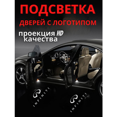 Подсветка дверей, проекция логотипа для Infiniti (2шт.) Авто тема