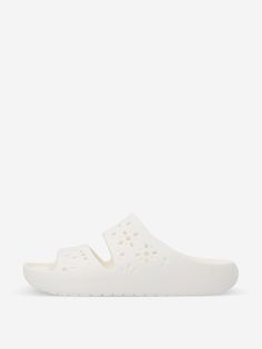 Сандалии женские Crocs Classic Floral Cut Out, Белый