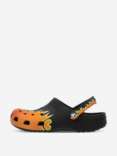 Сабо мужские Crocs Classic Flames, Черный
