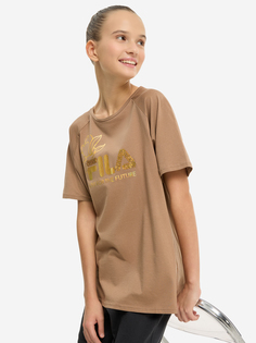 Футболка для девочек FILA, Коричневый