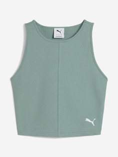 Майка женская PUMA Essentials Ribbed, Зеленый