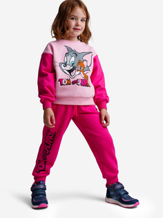 Комплект Playtoday для девочки: толстовка, брюки, Мультицвет