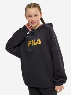 Худи для девочек оверсайз FILA, Черный