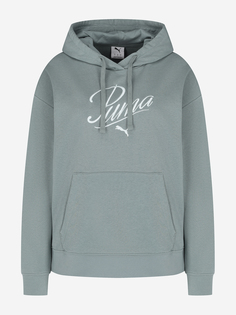Худи женская PUMA Ess Script Comfort, Зеленый