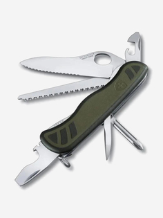 Складной нож Victorinox Military, функций: 10, 111мм, зеленый / черный, коробка картонная, 0.8461.mwch, Зеленый