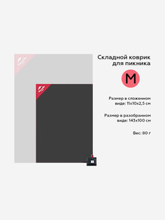 Складной туристический коврик для пикника Naturehike M, Черный