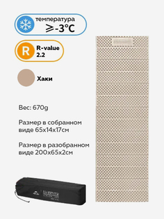 Туристический коврик Naturehike R-value 2.2 хаки, Бежевый