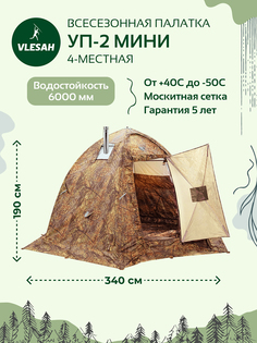 Универсальная палатка УП-2 мини Берег, Коричневый