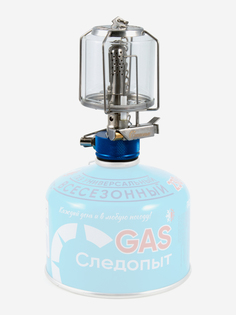 Светильник портативный газовый Следопыт - Светлячок, пьезо, стекло., Серый