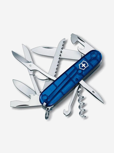 Складной нож Victorinox Huntsman, функций: 15, 91мм, синий полупрозрачный , коробка картонная [1.3713.t2], Синий