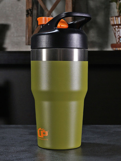 Кружка - термос из нерж. стали LP Travel tumbler Route 0.8 olive, Зеленый