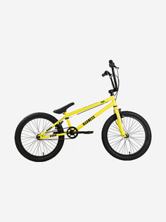 Велосипед подростковый Stark Madness BMX 1 лимонный/черный/черный, Желтый