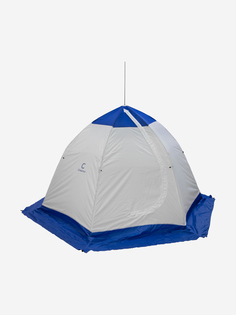 Палатка зимняя зонт Следопыт, Oxford 210D PU 1000, S по полу 4,4 кв.м, цвет синий, белый., Синий