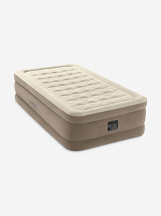 Кровать надувная Intex 64426ND с встроенным насосом 220В 99х191х46 см, Бежевый