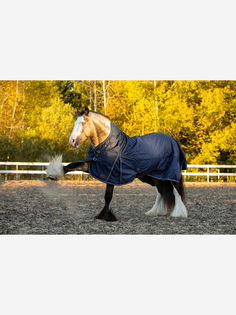 Попона денниковая Первая Конная Мануфактура PERFECT HORSE с высокой холкой, утеплитель 150 гр, Синий