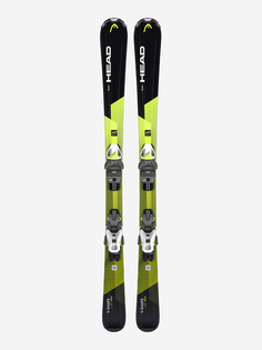 Горные лыжи с креплениями Head V-Shape Team Easy + JRS 4.5 Black/Yellow (67-107) 21/22, Черный