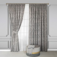 Комплект штор с подхватами Togas Орелья серый 260x275 см 4 предмета